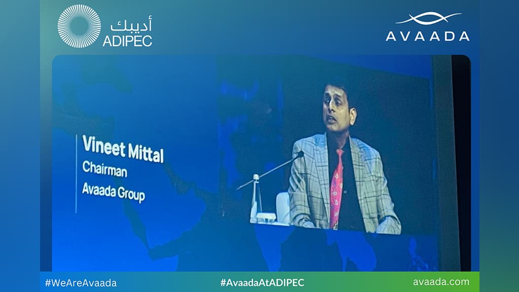 Vineet Mittal speaking at ADIPEC 2024