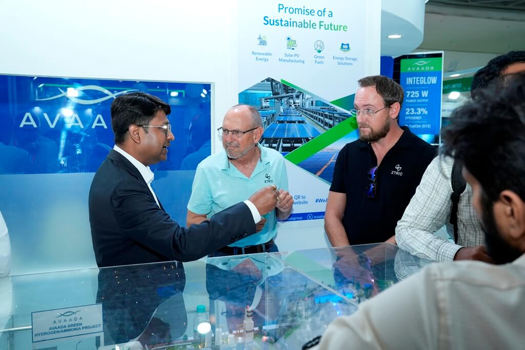 Avaada representative discussing sustainable energy solutions