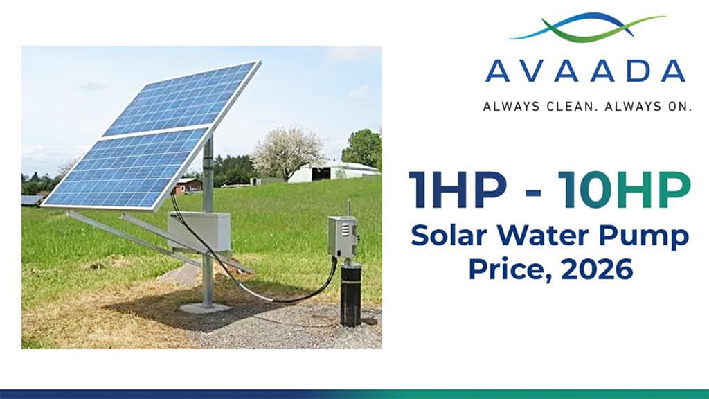 1HP - 10HP Solar Water Pump Price - Avaada