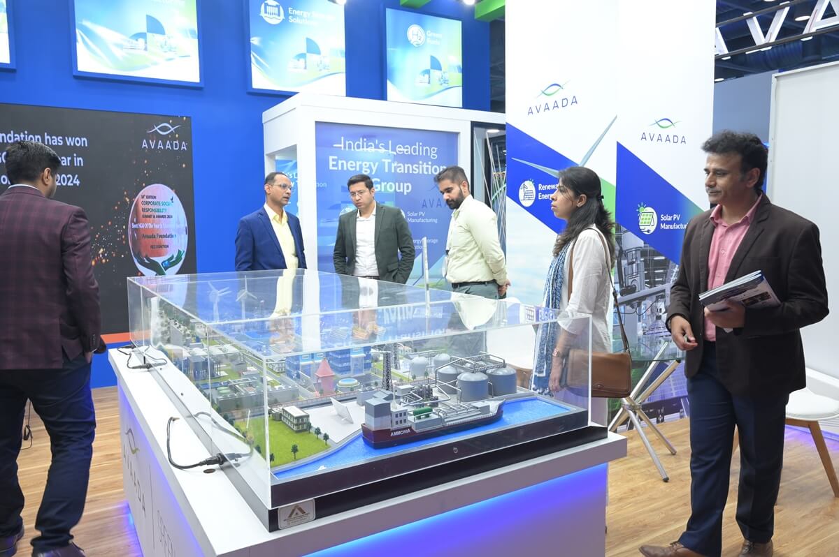 Visitors exploring Avaada’s renewable energy model