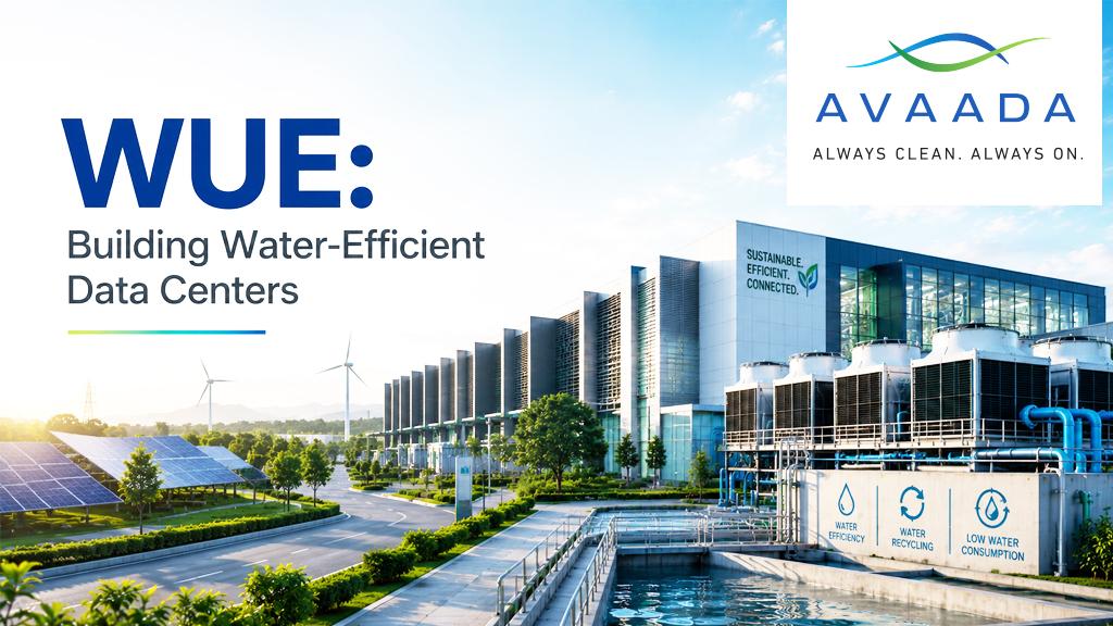 Water usage effectiveness (WUE) in green data centers